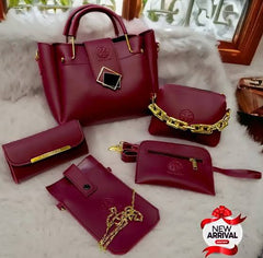 5 Pieces Handbag Set | Black